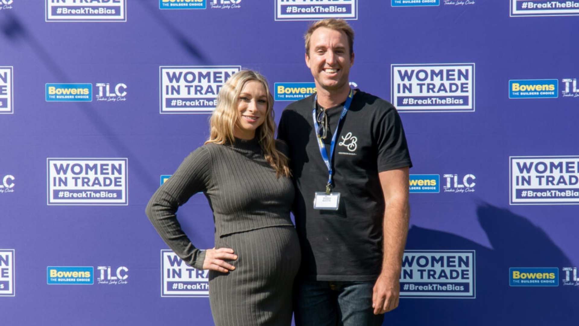 Jesse and Mel from the block 2019 at Women in Trade 2022.