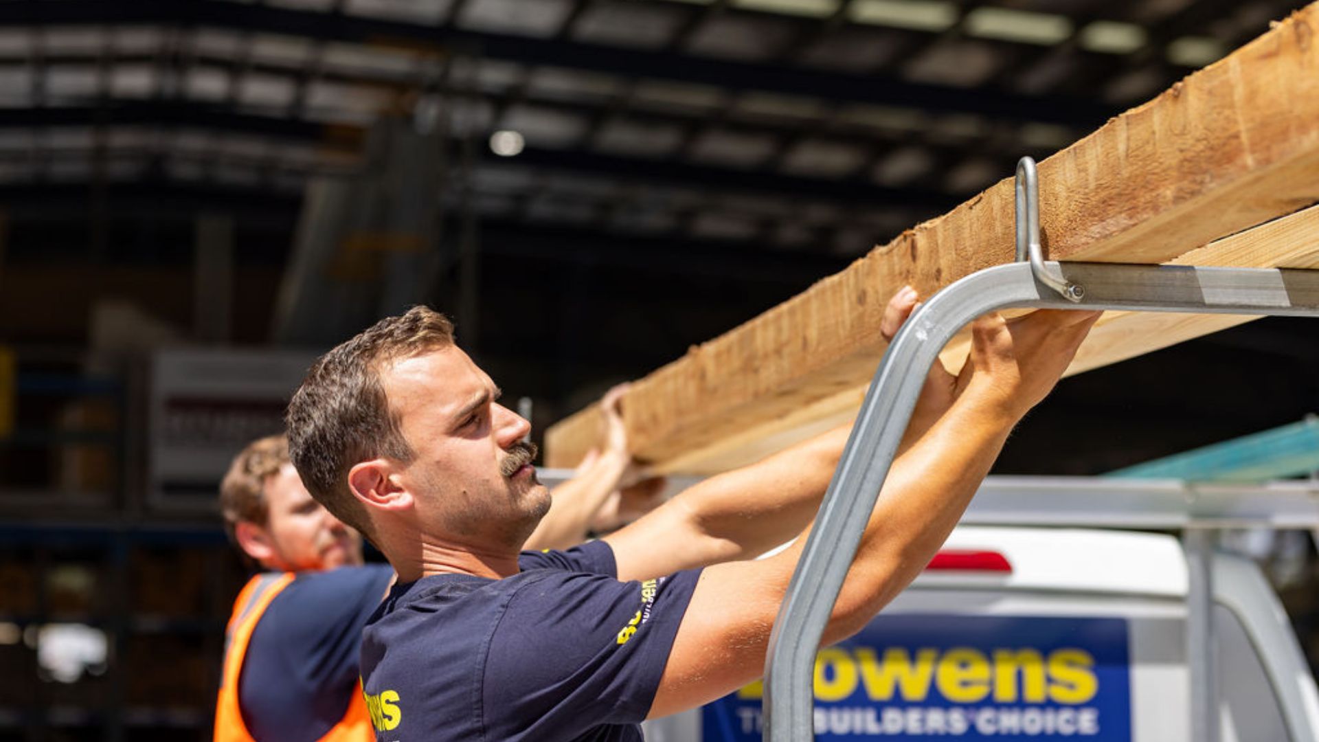 A Bowens employee get ready for same day delivery.