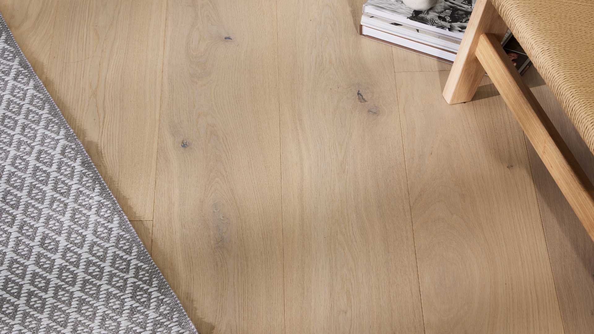 A finished shot of engineered timber flooring, using floating floor flooring installation method