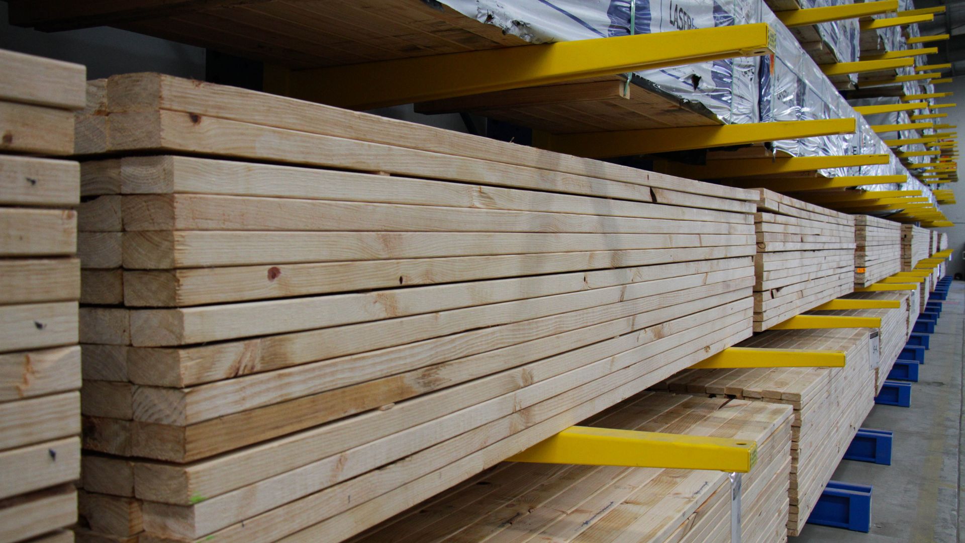 A stack of pine framing timber.