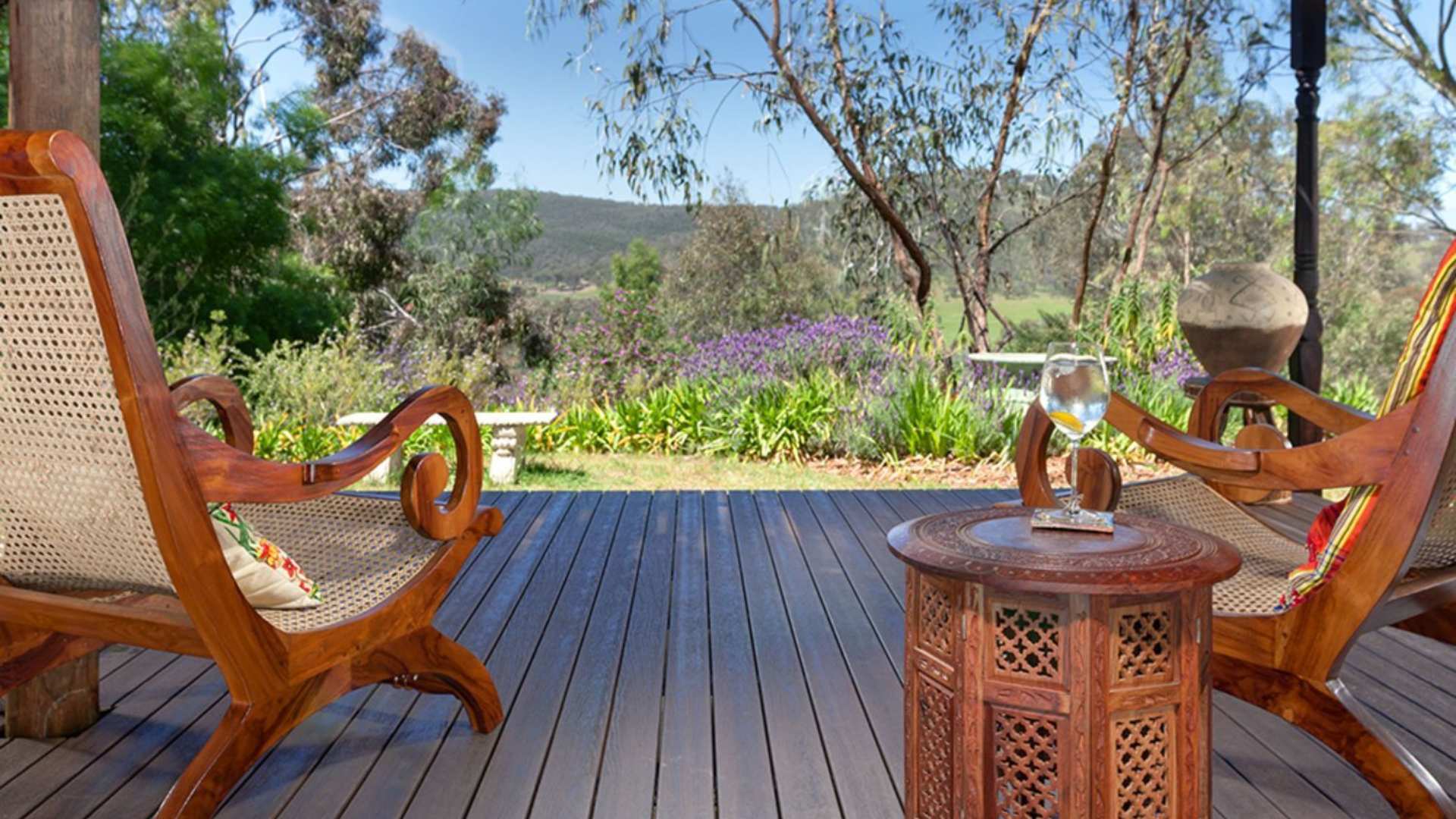 Modwood used on decking project overlooking landscape.