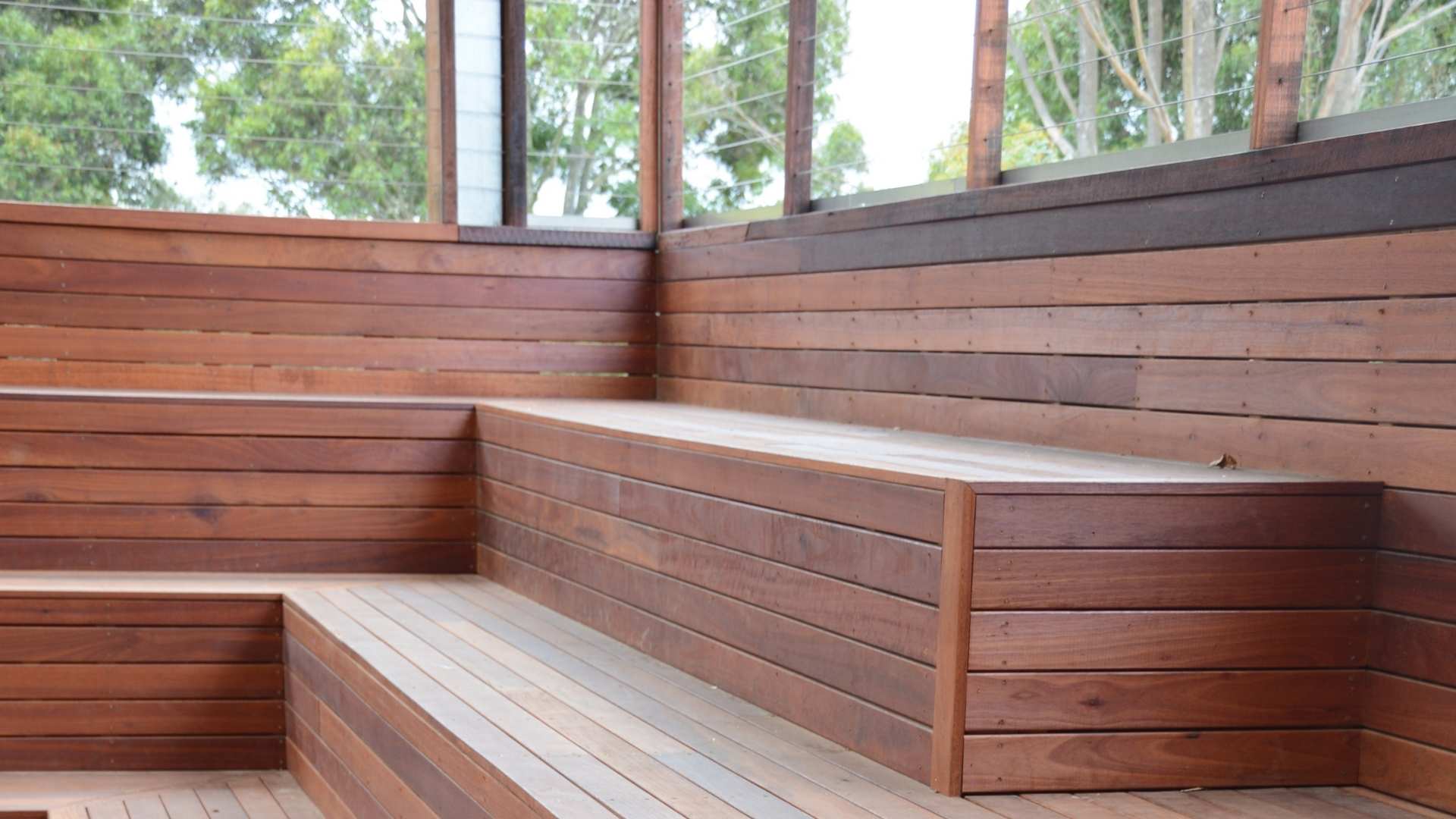 Karri decking used in a step design.
