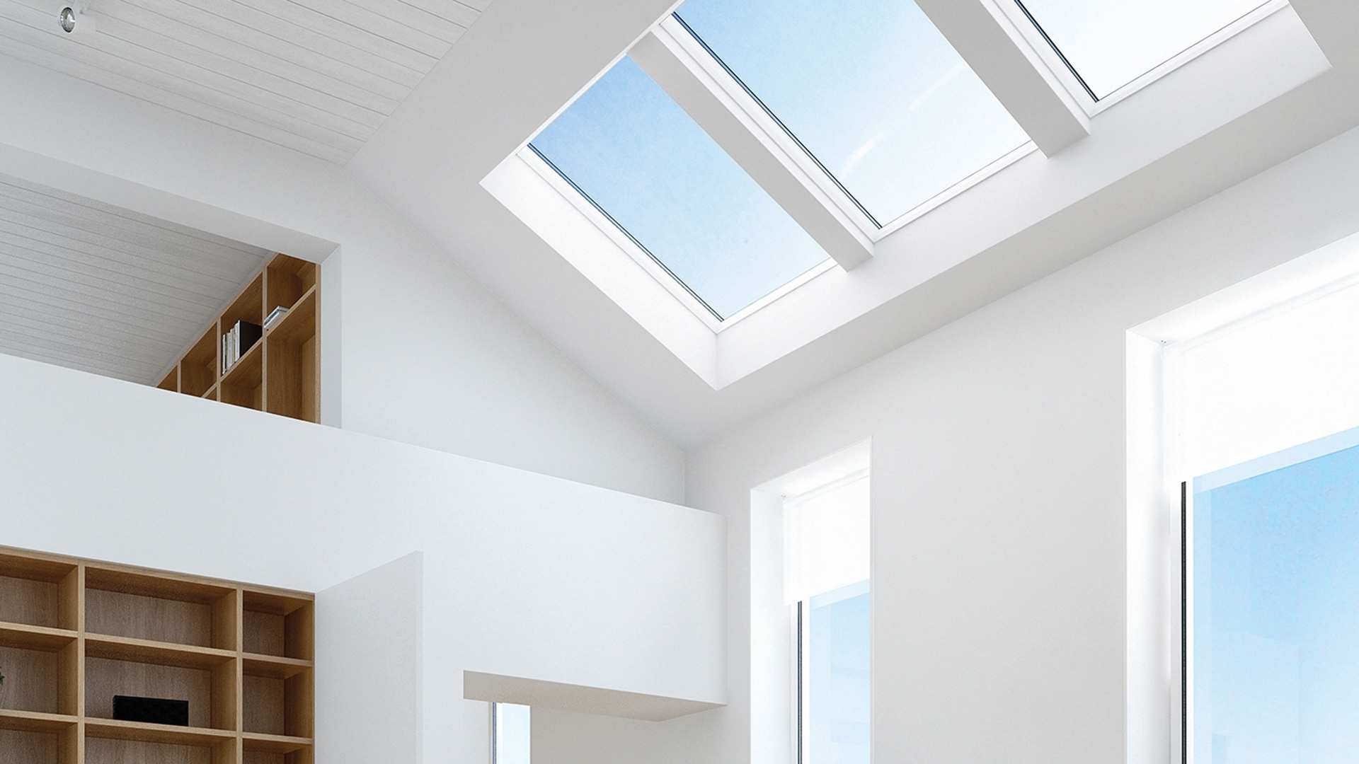 Skylights in living space.