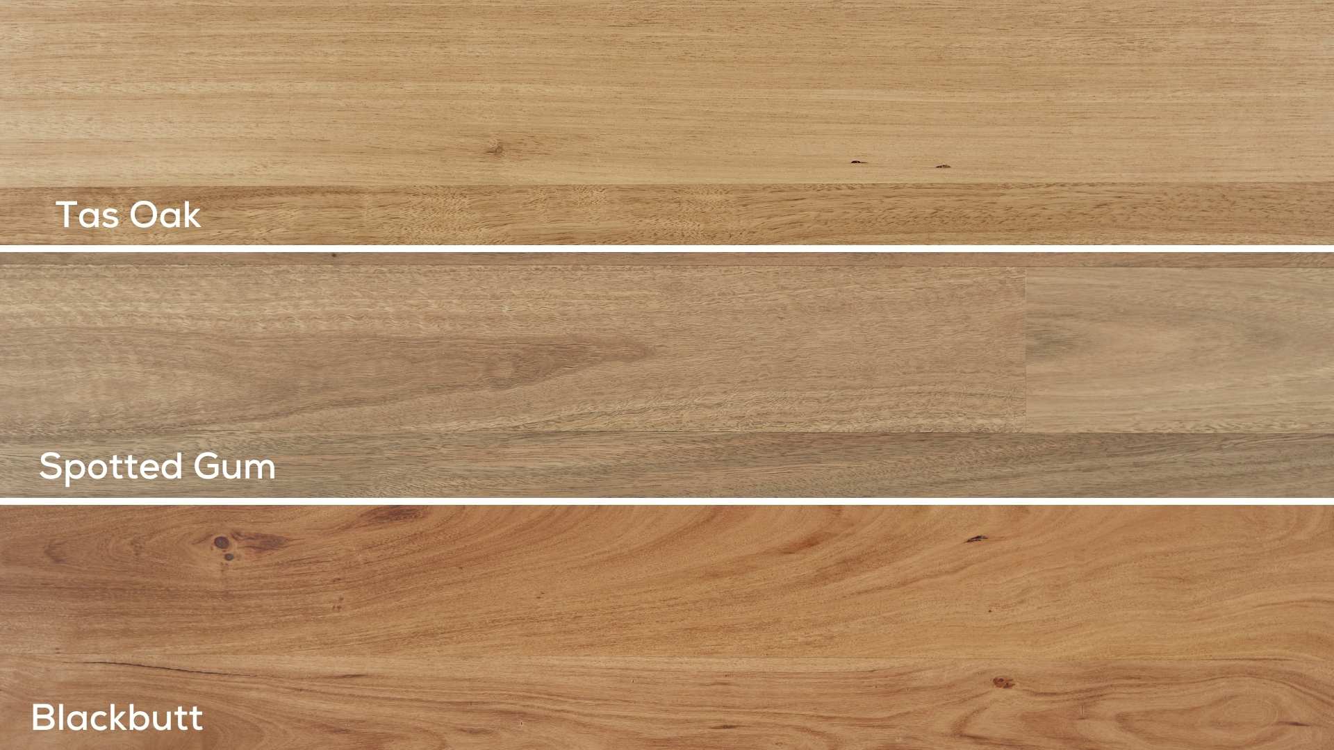 Botanic engineered flooring, three different species on display here.