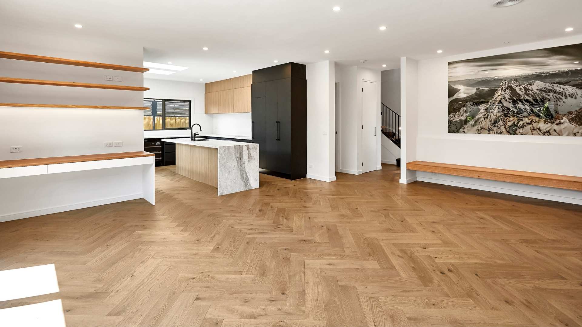 Timber flooring in a residential home.