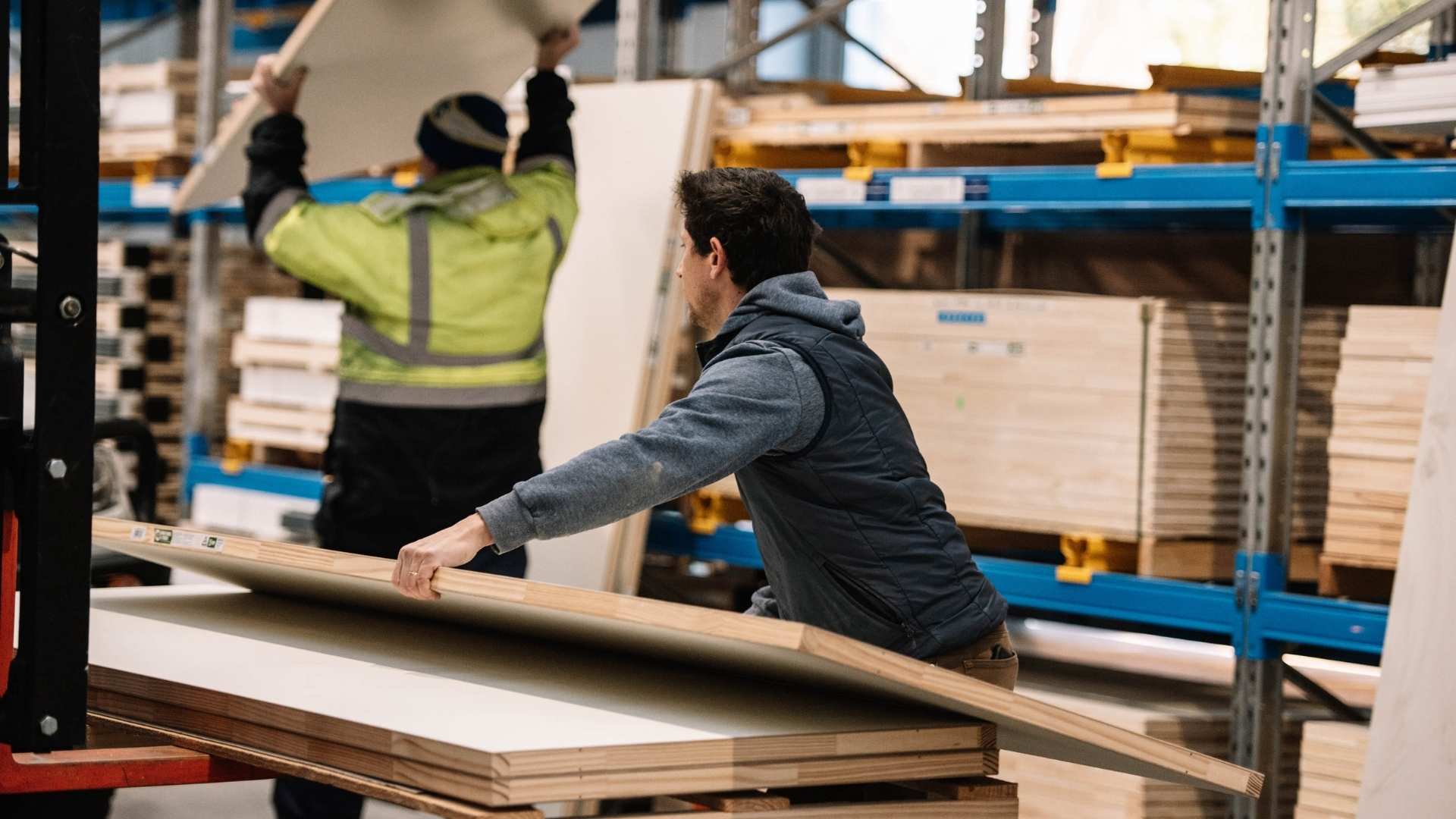 Trade and staff loading BAL rated doors.