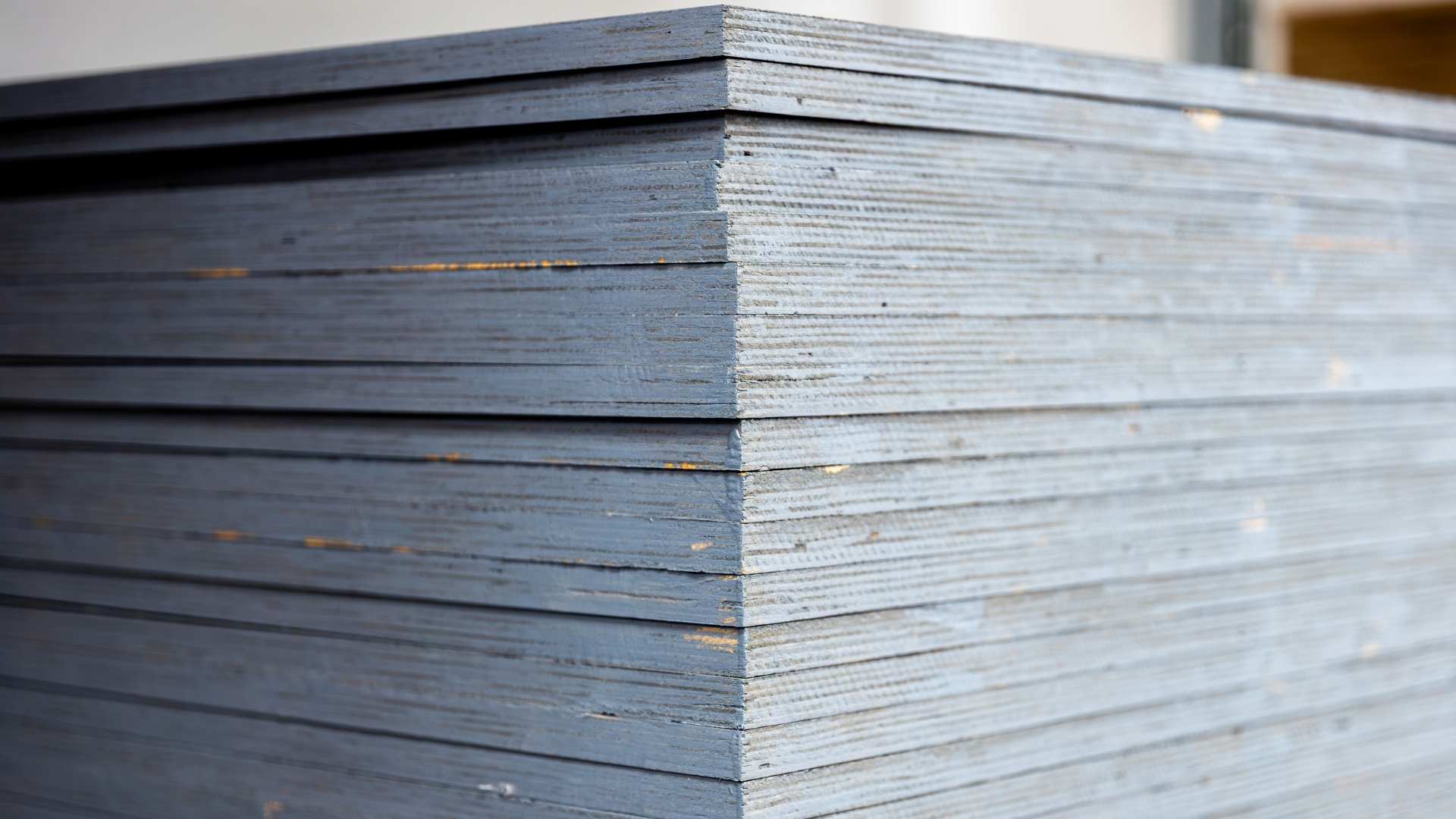 Close up of Formply stacked on top of each other.