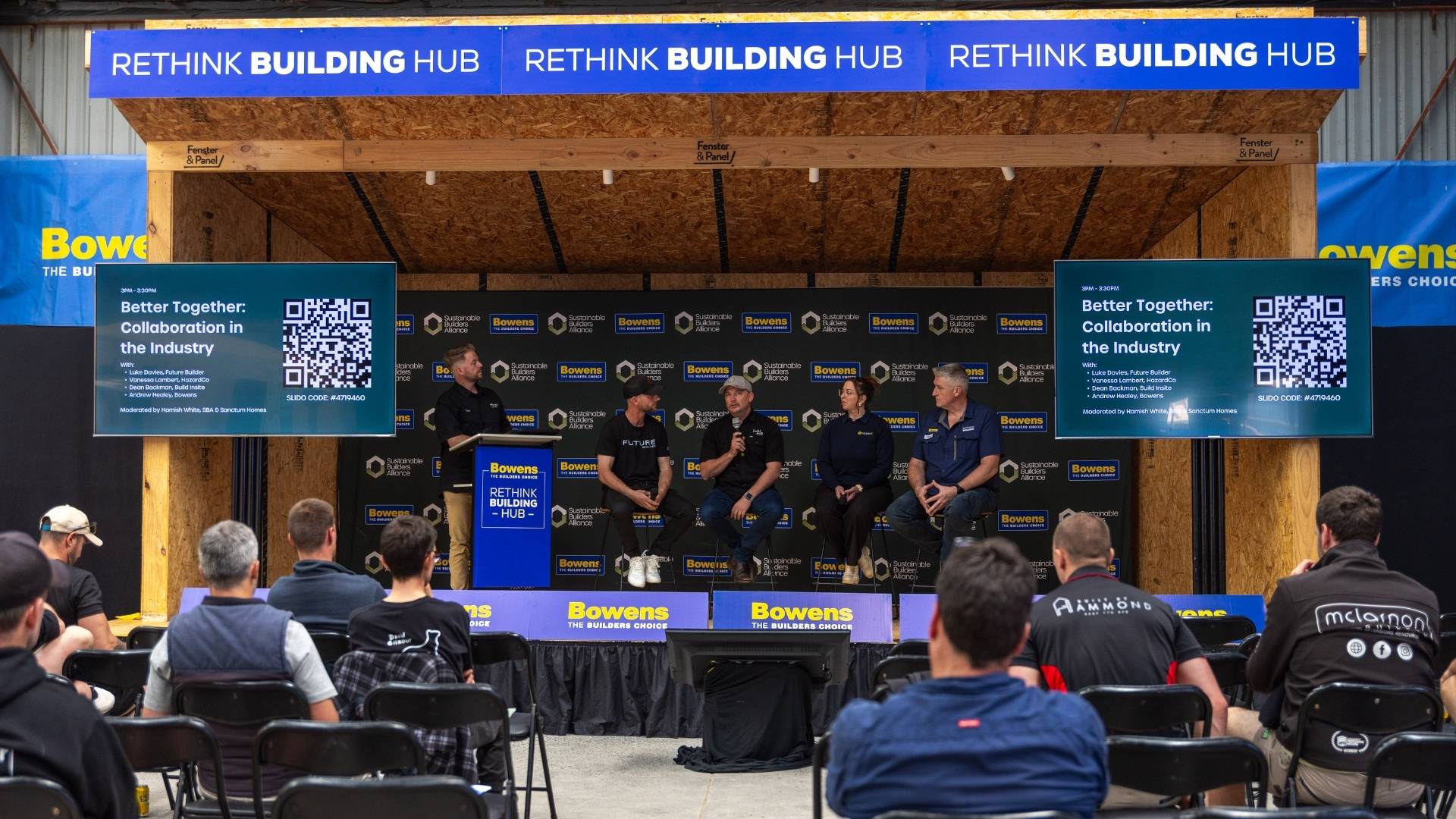 Panel discussion during the Rethink Building Summit 2025.