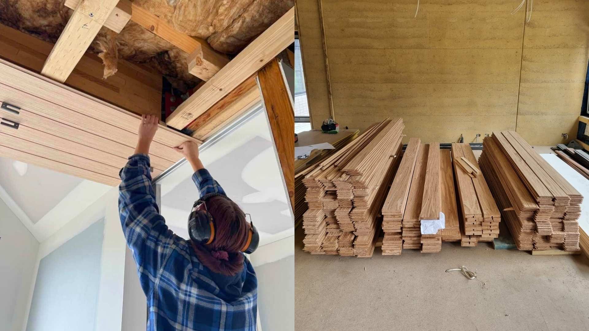 Crafted Hardwood application during building process.