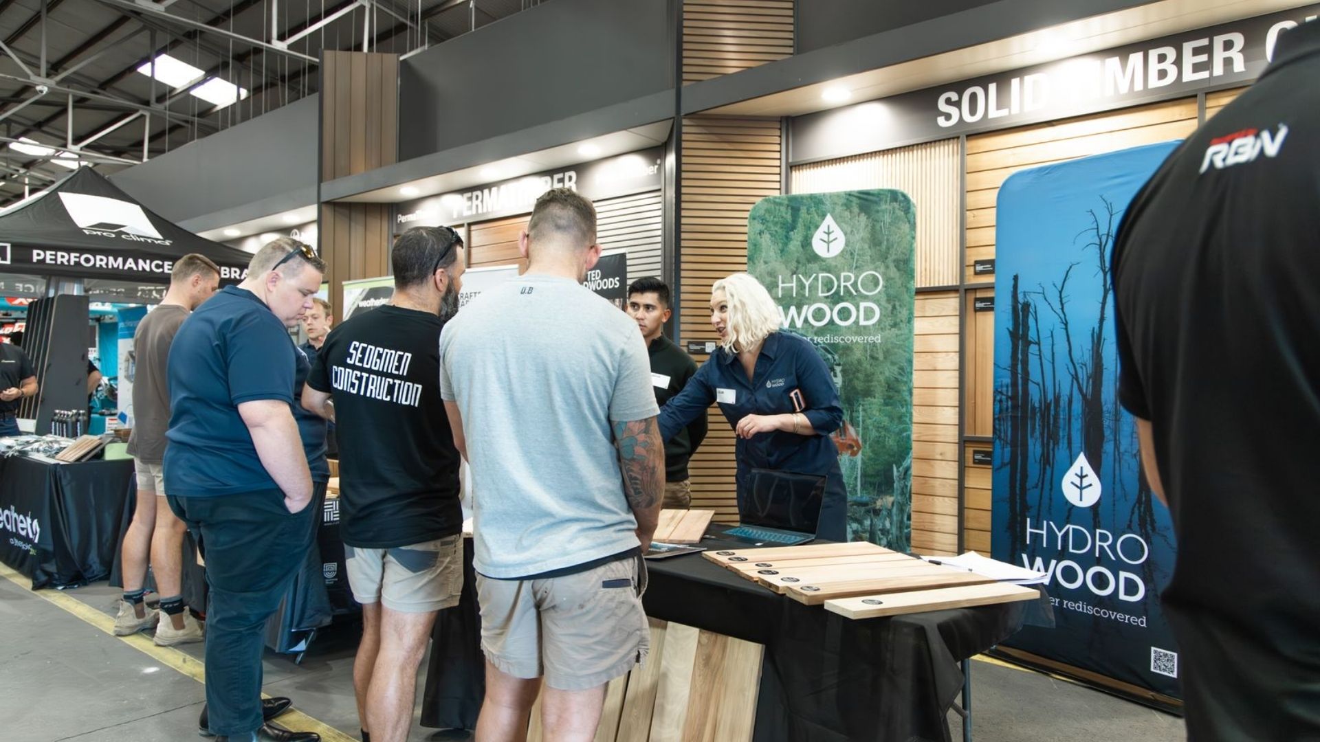 Hydrowood exhibiting at event.